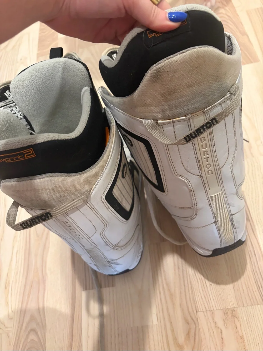 Burton White and Black Men's Snowboard Boots